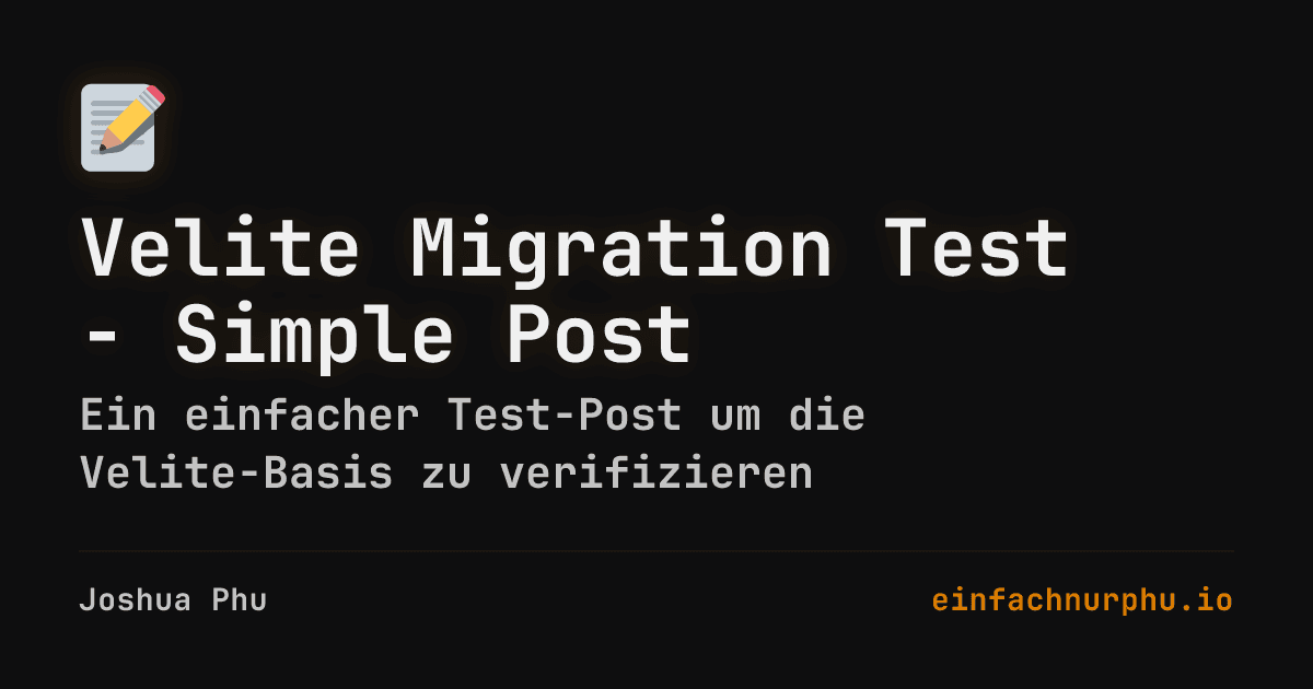 Coverbild für Velite Migration Test - Simple Post